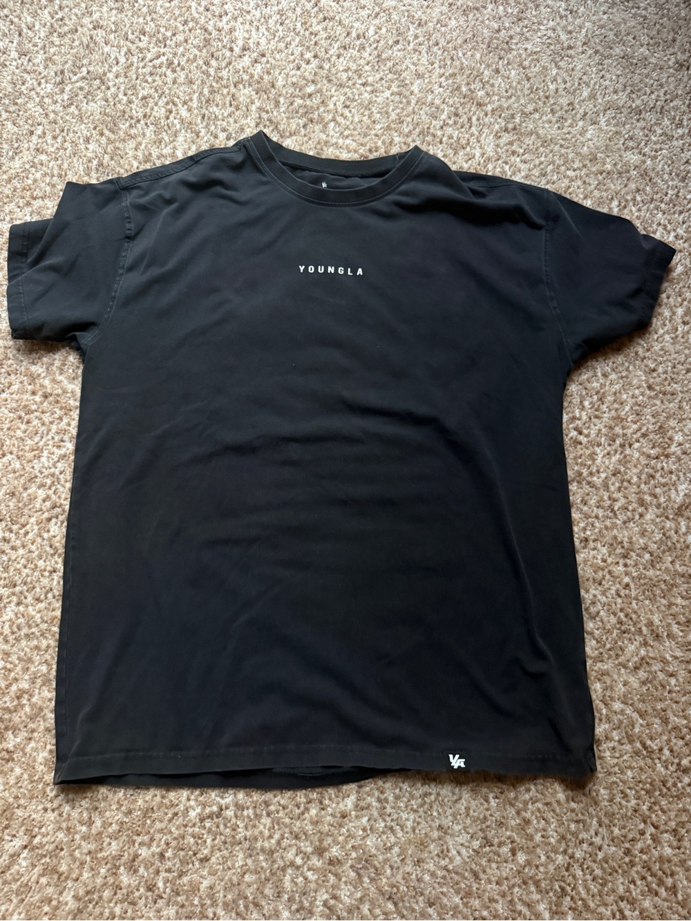 YoungLA Men's Black Crewneck T-Shirt size small